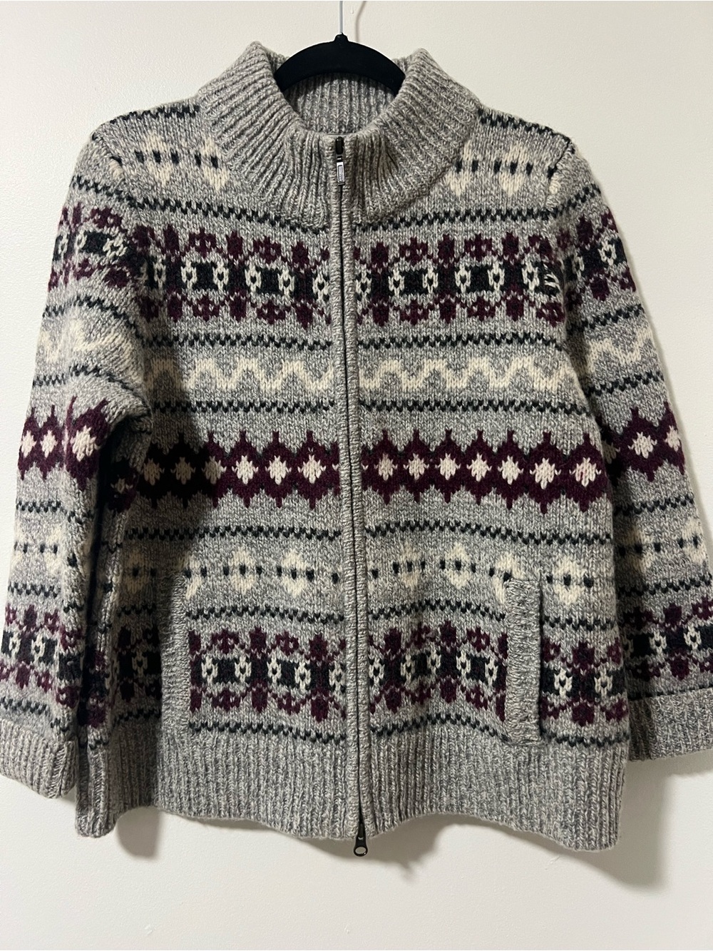 Vintage Wool L.L. Bean Gray Ribbed Knit Sweater